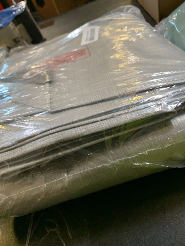 Photo 1 of RAINDEWAY Tarps Heavy Duty Waterproof 6x15 Feet,10Mil Thick Multipurpose Poly Tarp Cover with Metal Grommets and Reinforced Edges,Silver/Brown Tarp