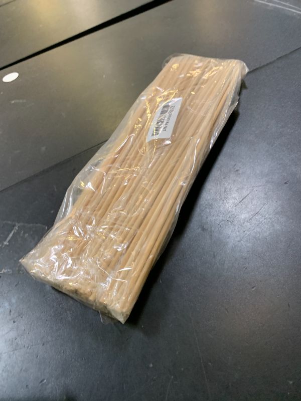 Photo 1 of HOPELF 16" Natural Bamboo Skewers Sticks for BBQ?Kabob?Grilling?Barbecue?Kitchen?Roasting?Marshmallows?Plant Stakes?Crafting.?=4mm, More Size Choices 6"/8"/10"/12"/14"/30"(100 PCS)