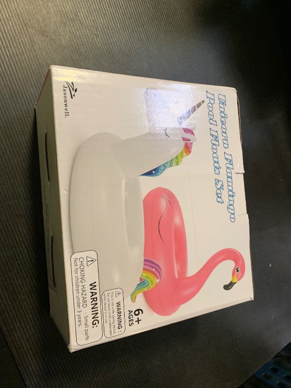 Photo 1 of Inflatable Unicorn Flamingo Pool Floats - Jasonwell 2 Pack Pool Floaties Inflatables Rafts for Swimming Pool Tubes for Floating Lake Beach Floaty Swim Rings Pool Party Toys for Adults Kids