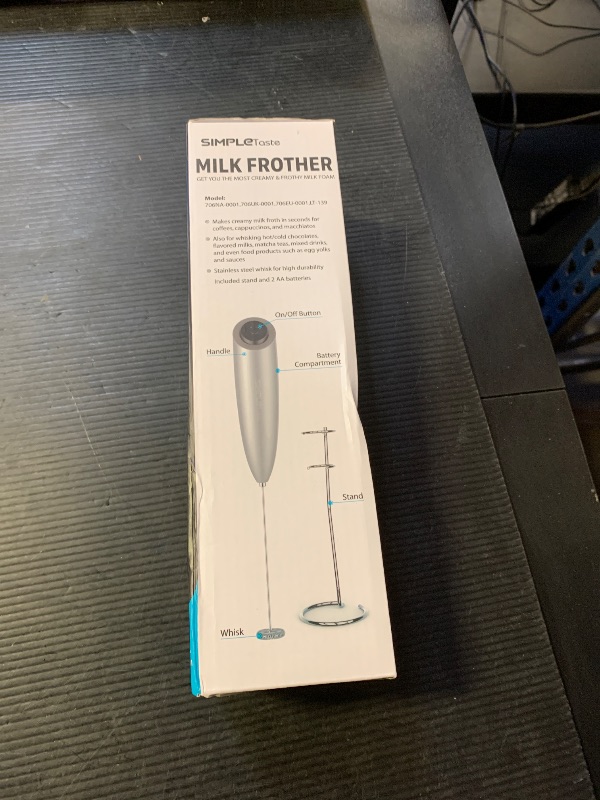 Photo 1 of SIMPLETaste Milk Frother Handheld Battery Operated Electric Foam Maker, Drink Mixer with Stainless Steel Whisk and Stand for Cappuccino, Bulletproof Coffee, Latte