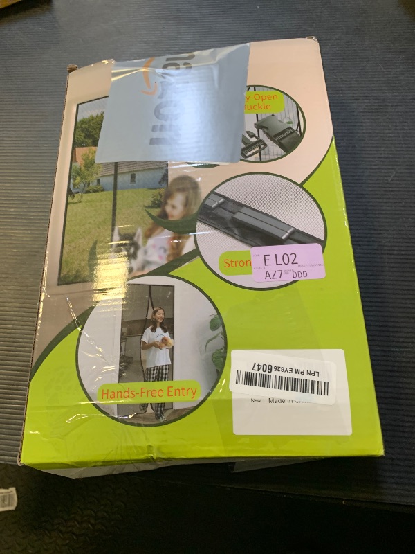 Photo 1 of Iduontis Magnetic Screen Door - Fits Door Opening 36 x 82 in, Actual Screen Size 38"x83", Hands Free Mesh Partition,Heavy Duty Curtain Keeps Bugs Out, Frame Hook & Loop, Pet and Kid Friendly