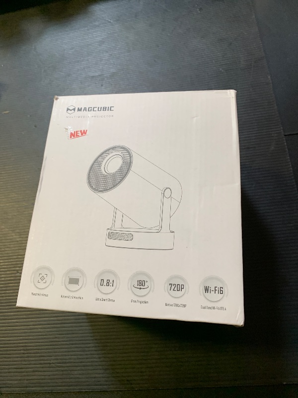 Photo 1 of ?Electric Focus?Magcubic Mini Projector 4K Support, Portable Projector with WiFi 6 and Bluetooth 5.4, Smart Proyector, 5W Soundbase Speaker, 180° Rotation for Home Theater HY300 Ultra