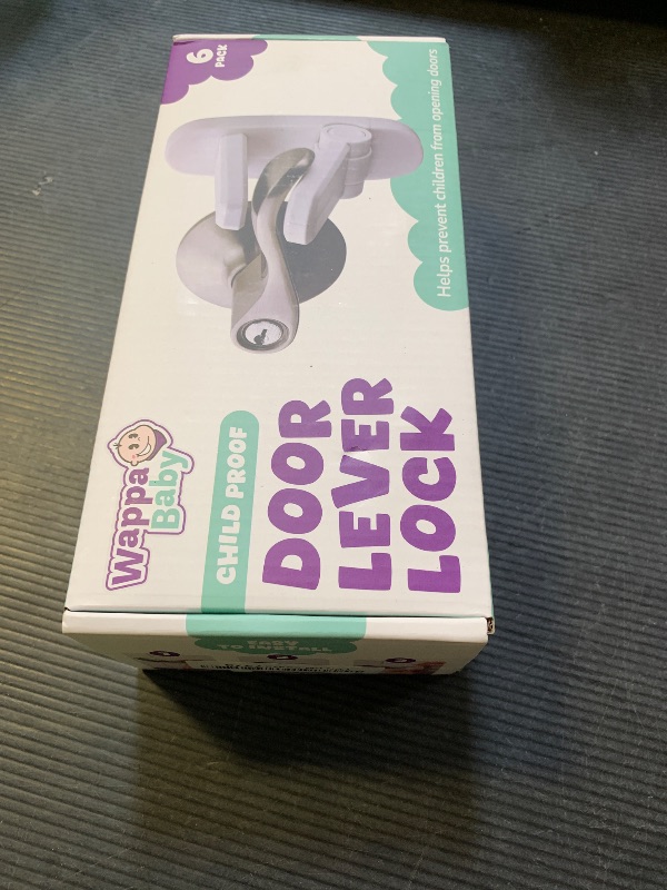 Photo 1 of Door Lever Lock (6 Pack) Prevents Toddlers from Opening Doors. 3.25" L * 1.5" W * 4.5" H Easy One Hand Operation for Adults. Durable ABS with 3M Adhesive Backing. Simple Install, No Tools Needed.