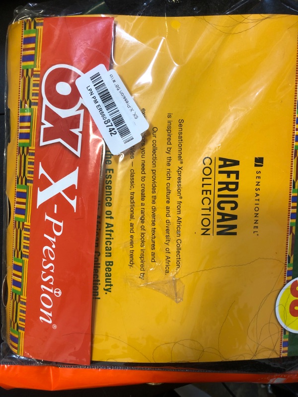Photo 1 of Sensationnel X-pression prestretched braiding hair - 6x braid 58 inch all kanekalon flame retardant synthetic braid for box braids and twists (1B OFFBLACK)