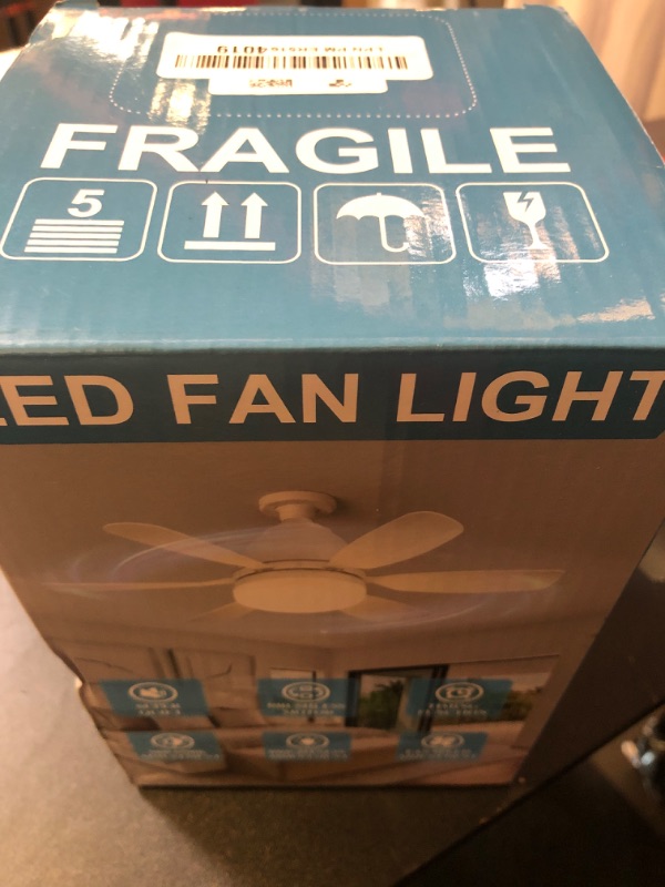 Photo 1 of Ealken Socket Fan Light Ceiling Fans with Lights and Remote, Dimmable LED 3 Colors 3000K-6500K, 1556 Lumens Light Bulb Screw in Ceiling Fan for Bedroom, Kitchen, Living Room, Closet