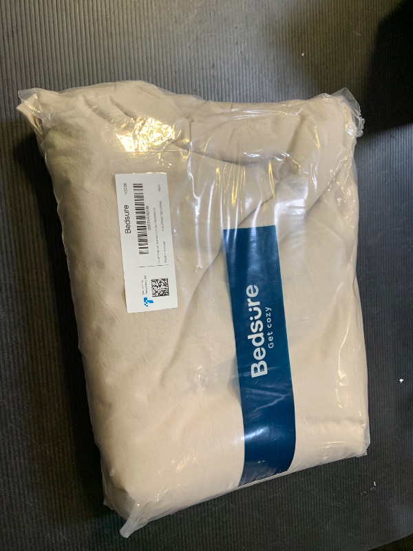 Photo 1 of Bedsure 100% Washed Cotton Duvet Cover Queen Size - Natural Minimalist Cotton Duvet Cover Linen Like for All Seasons - GentleSoft™ Plain Simple Bedding (Natural, Queen, 90"x90")