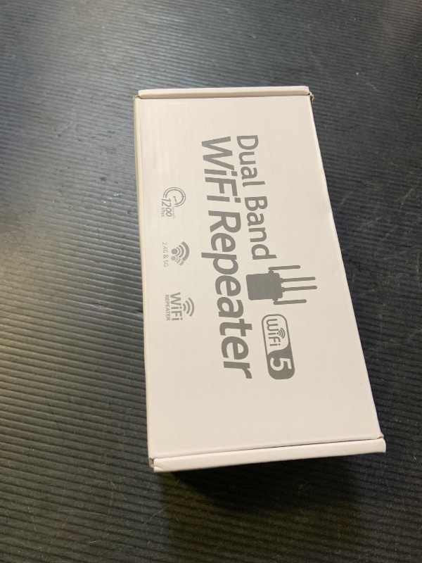 Photo 1 of WiFi Extender, WiFi Extender Signal Booster Dual-Band(5.8G&2.4G) Wireless Repeater Coverage to 12880 sq. ft & 105 Devices, 1-Tap Setup, Supports Ethernet Port, Faster Speed