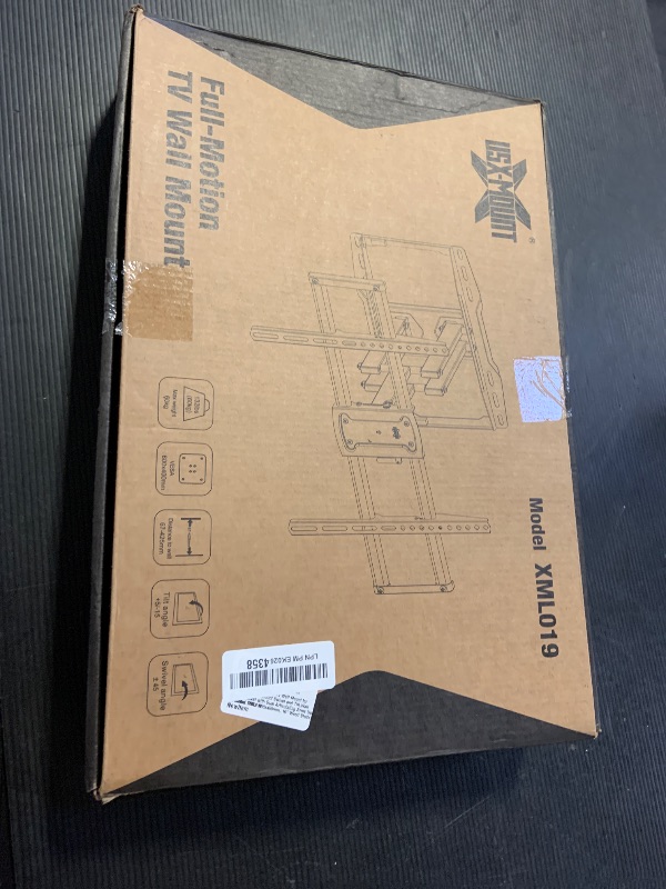 Photo 1 of USX Mount Full Motion TV Wall Mount for 42-85 inch, TV Mount Swivel and Tilt,Wall Mount Bracket with Dual Articulating Arms Up to 132lbs, VESA 600x400mm, Max 16" Wood Studs, UL Listed XML019