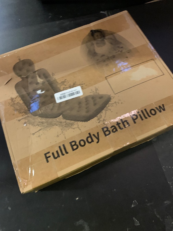 Photo 1 of Full Body Bath Pillow for Bathtub, Thick Bathtub Cushion with Laundry Bag, Luxury Tub Pillow for Bath for Headrest Neck and Back Support White 51" x 16"