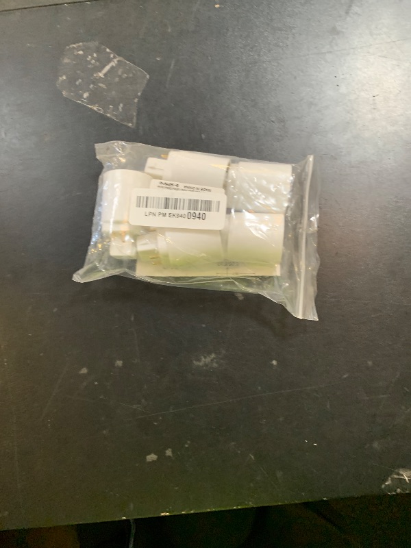 Photo 1 of [Must Bypass Ballast to Avoid Flick Smoke Burn] 6pcs E-Simpo 4Pin Conductive Gx24q to E26/E27 Lamp Base Adapter Short G24q to Medium Edison Light Socket Converter Replace CFL PL GX24Q Holder