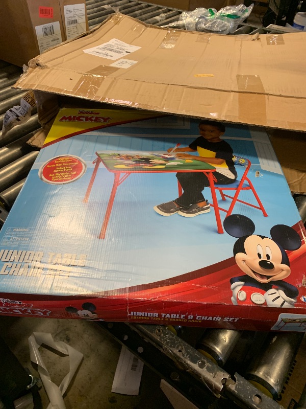 Photo 1 of Mickey Mouse Table & Chair Set for Toddlers 24-48M, Includes 1 Table & 1 Chair [Amazon Exclusive] Table: 20"L x 20"W x 16.4"H, Chair: 12"L x 11.6"W x 17"H - Weight Limit: 70 lbs