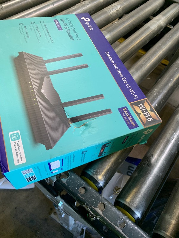 Photo 1 of TP-Link AX1800 WiFi 6 Router V4 (Archer AX21) – Dual Band Wireless Internet, Gigabit, Easy Mesh, Works with Alexa - A Certified for Humans Device, Free Expert Support