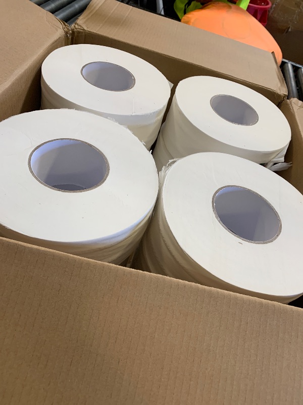 Photo 1 of GEN 202 Jumbo JRT Bath Tissue, 2-Ply, White, 9 in Diameter, 12 Count (Pack of 1)