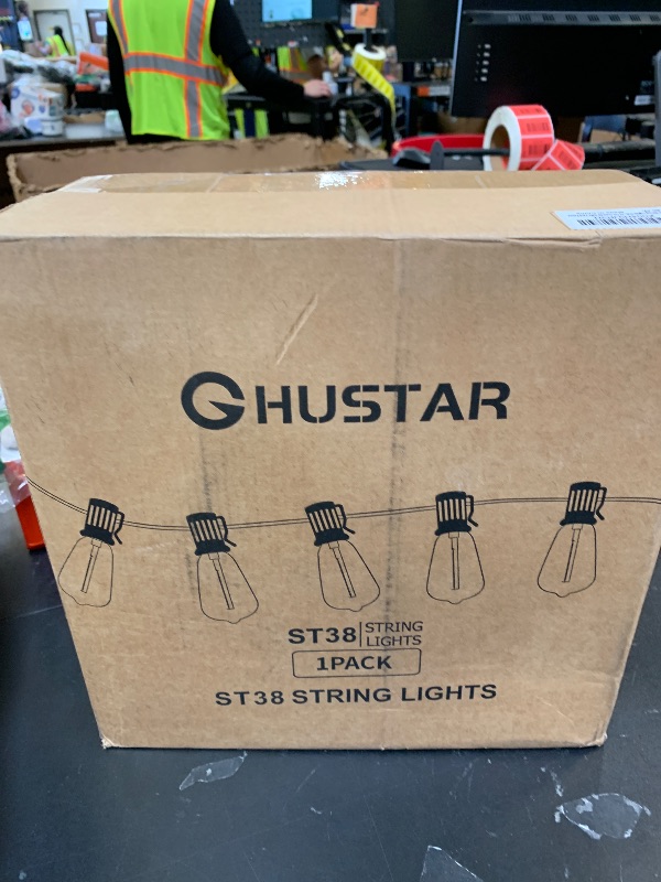 Photo 1 of 100 FT Solar String Lights Outdoor Waterproof with Remote & USB Port, Solar Power Patio Hanging Lights with Dimmer, Shatterproof LED Edison Bulb Outdoor String Lights for Outside Cafe Yard Fence