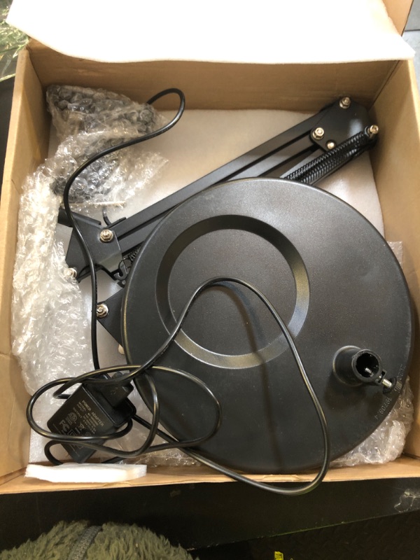 Photo 1 of 10X Magnifying Glass with Light, Krstlv Upgrade Button 5 Color Modes Stepless Dimmable 2-in-1 LED Lighted Desk Lamp & Clamp, Hands Free Magnifier with Light and Stand for Craft Hobby Repair Close Work