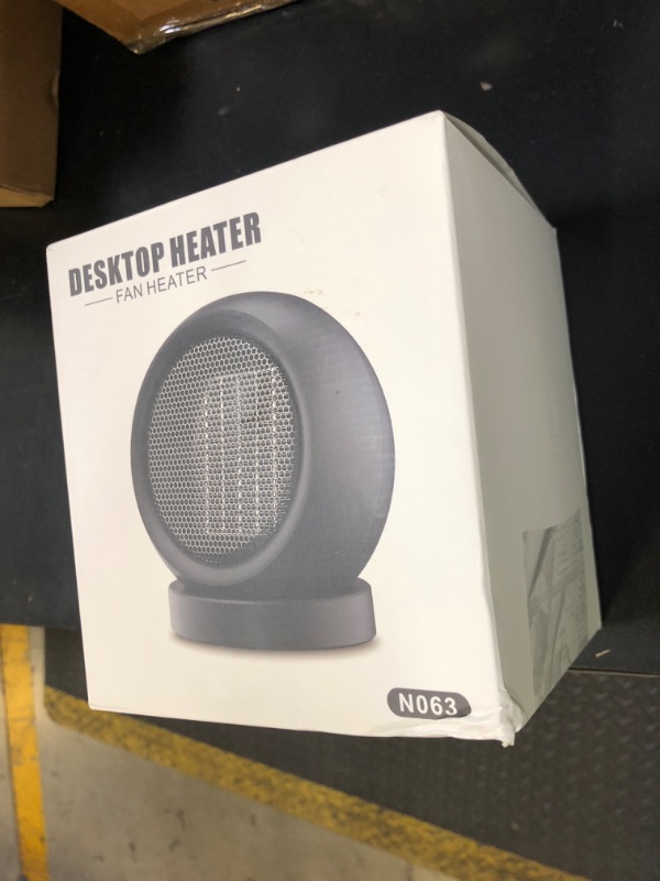 Photo 1 of Coolfor Space Heater, PTC Ceramic Electric Desk Heater High Output Heating Fan for Home Bedroom Office Desk Indoor Use(Dark Grey)