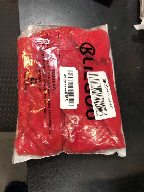Photo 1 of KLIEGOU Mens 100% Cotton Hipster Hip Hop Longline Crewneck T-Shirt (66 Red L)