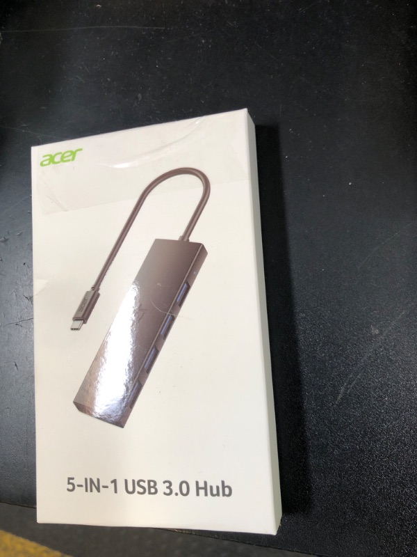 Photo 1 of Acer USB C Hub 4 Ports, Multiple USB 3.0 Hub, USBC Splitter for Laptop with TypeC Power Port, Extender for Type C Port Laptop, PC, Desktop and More (USB-C, 2ft)