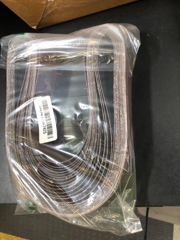 Photo 1 of 15 Pcs 1 x 42 Inch Assorted Aluminum Oxide Sanding Belt, 80/120/150/240/400 Grit