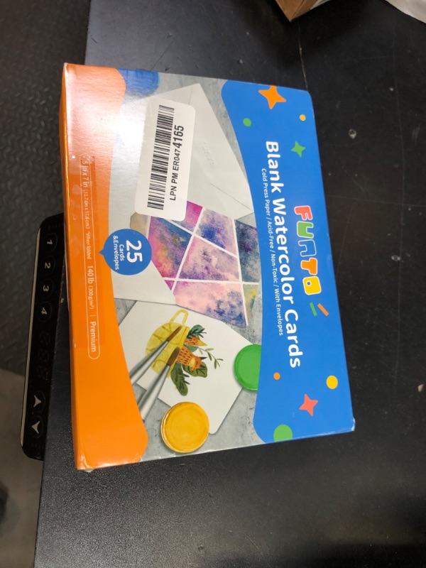 Photo 1 of Funto Blank Watercolor Cards and Envelopes, 50 Cards, 5x7'', 140lb/300gsm, White, Acid-Free, Heavyweight Paper for All Occasions
