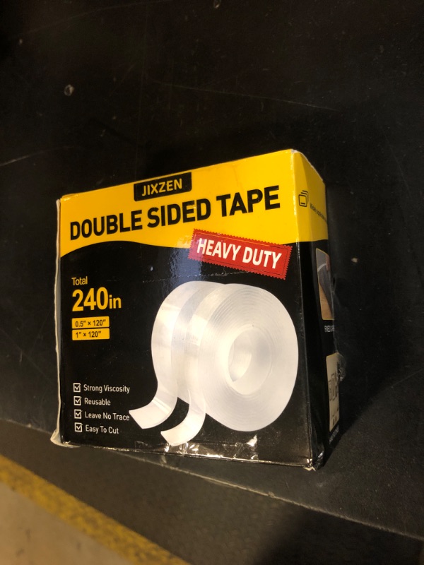 Photo 1 of JIXZEN Double Sided Tape Heavy Duty(2 Rolls, Total 20 FT), Removable Two Sided Nano Tape, Double Sided Tape for Walls, Used for Carpet, Poster, Picture Hanging, Outdoor Multifunctional Mounting Tape