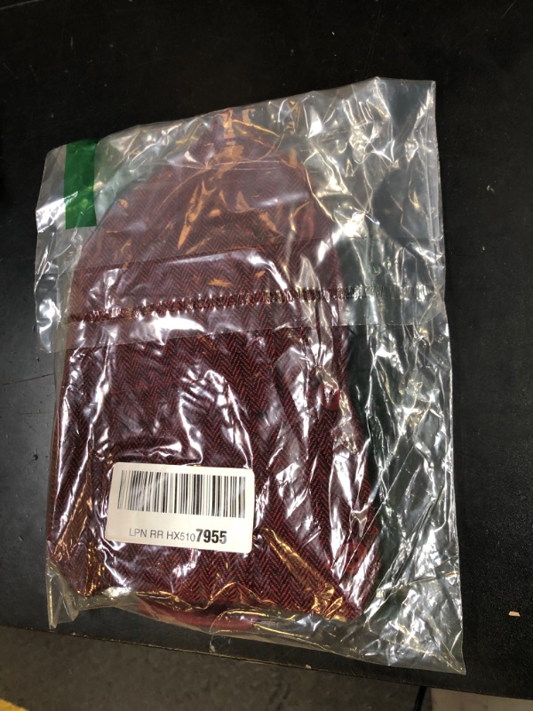 Photo 1 of Boy's Burgundy Vest for Kids Sleeveless Tweed Casual Waistcoat for Wedding Party Size 5
