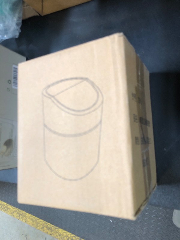 Photo 1 of Mini Desk Trash Can with Lid with Trash Bags 180 Pcs Swing-Lid Tiny Countertop Garbage Bin Small Table Top Plastic Covered Waste Basket