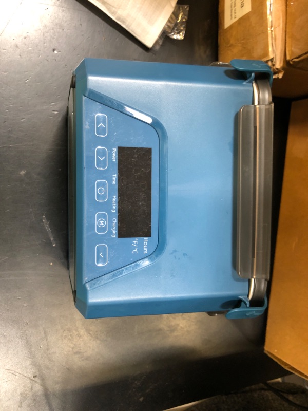 Photo 1 of Cordless Electric Lunch Box, 1.2L Self Heating Lunch Box Battery Powered with Automatic Heating, BPA Free, Meal Prep Friendly (Blue)