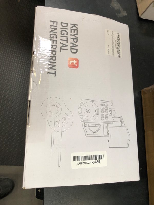 Photo 1 of keyless Entry Door Lock deadbolt with Handle Set- Front Door Fingerprint Smart Locks with 2 Lever Handles-Keypad Code Deadbolt -App Control,Auto Lock,Easy to Install