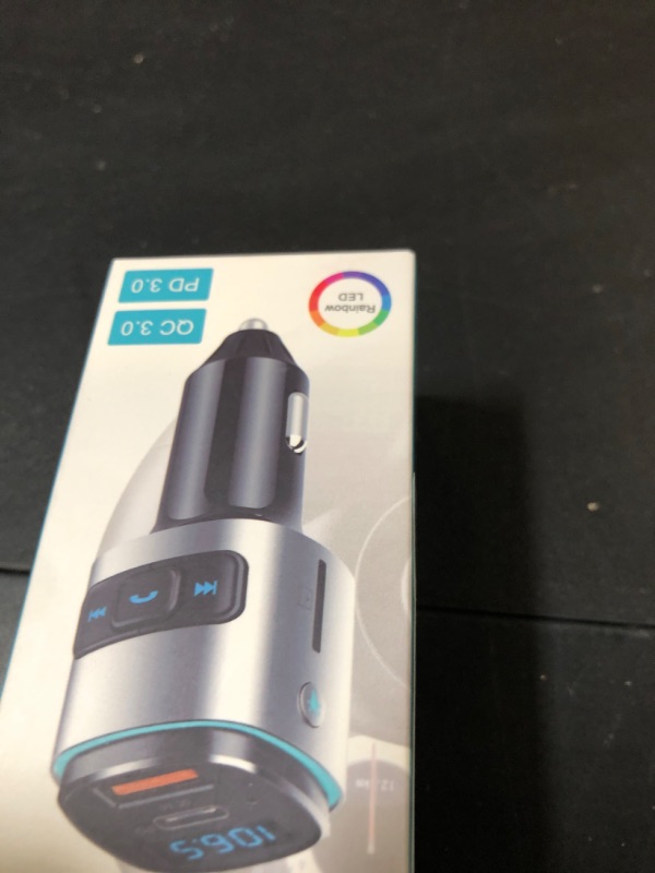 Photo 1 of (Upgraded Version) FM Transmitter Bluetooth, SONRU Bluetooth Car Adapter [PD 30W & QC3.0 18W], Wireless FM Radio Transmitter, Hands-Free Calling, Siri Google Assistant, TF Card