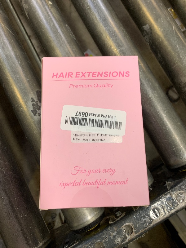 Photo 1 of 14 Inch Ponytail Extension - Soft Wavy Pony Tails Hair Extensions, Claw Clip Ponytail Extension, Synthetic Hair Extensions Ponytail, Clip in Ponytail (Color: Light Brown With Blonde Highlights)