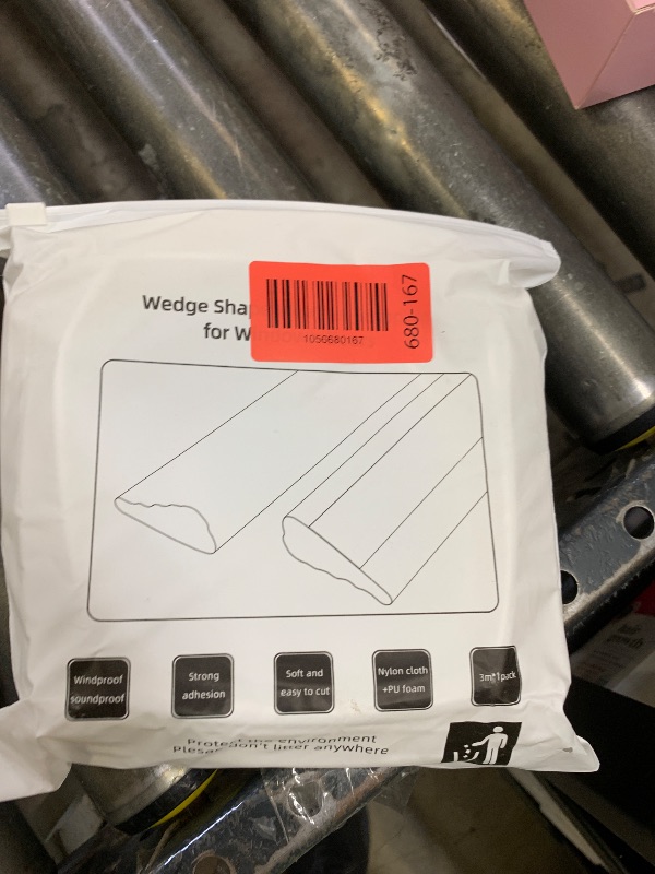 Photo 1 of 118” Wedge-Shape Foam Window Weather Stripping Door Seal Strip,Soundproofing Frame Winter Insulation Tape for Exterior Front Door,Noise Cancelling Window Inserts,Door Gap Filler Light Blocker,White