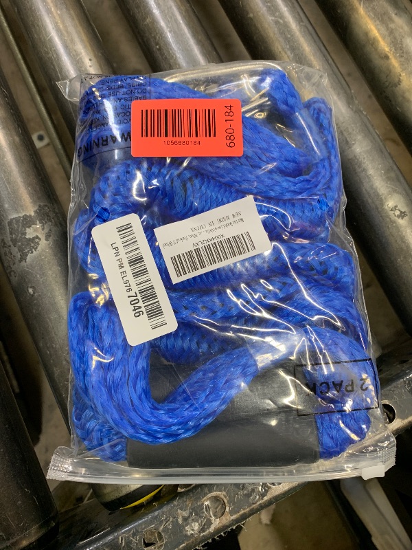 Photo 1 of SCGFPOE Boat Bungee Dock Lines 4 ft - Single Hook Dock Rope with 2 Loops, 2 Pack (Blue)