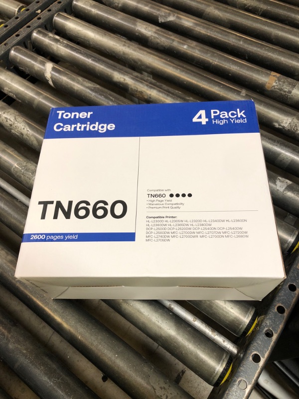 Photo 1 of WEAREC Compatible Toner Cartridge Replacement for Brother TN660 TN-660 TN630 High Yield Work with HL-L2300D HL-L2360DW MFC-L2740DW MFC-L2700DWR DCP-L2540DN Printer(Black,4 Pack)