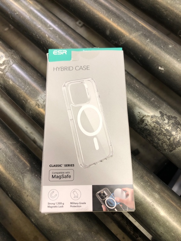 Photo 1 of ESR for iPhone 15 Pro Case, Compatible with MagSafe, Military-Grade Protection, Yellowing Resistant, Scratch-Resistant Back, Magnetic Phone Case for iPhone 15 Pro, Classic Series, Clear Black