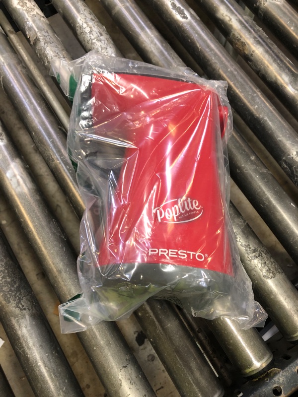 Photo 1 of Presto 04863 Poplite Hot Air Popcorn Popper - Built-In Measuring Cup + Melts Butter, Easy to Clean, Built-In Cord Wrap, 18 Cups, Red