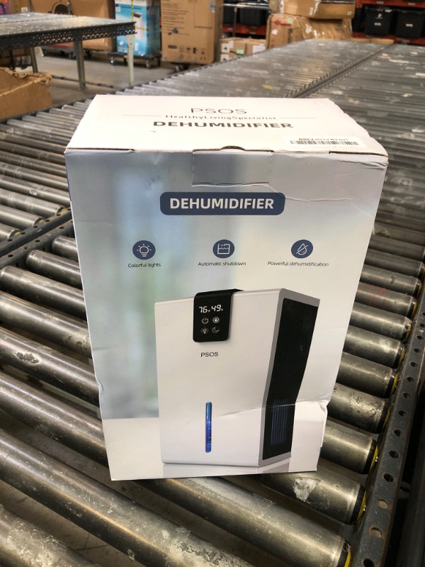 Photo 1 of Dehumidifier, Dehumidifiers for Home, 98 OZ Water Tank, (1000 sq.ft) Quiet Dehumidifier for Basement, Bedroom, Bathroom with Humidity Display, Auto Shut Off, Relaxing 7 Color Ambient Light(Gray)