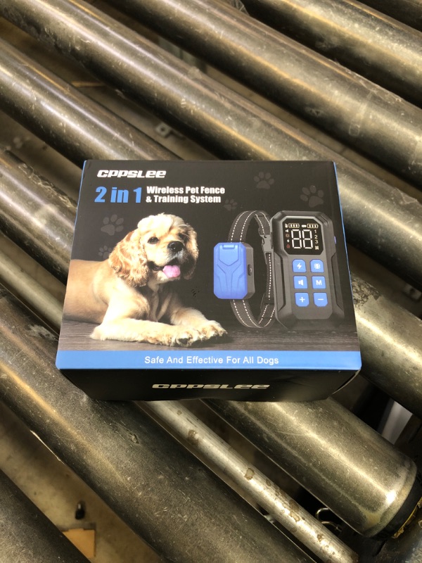Photo 1 of CPPSLEE Wireless Dog Fence, Wireless Fence for Dogs, Electric Fence for Dogs, Portable 2 in 1 Wireless Fence Range UP to 1000 FT with Waterproof and Rechargeable Dog Training Collar System