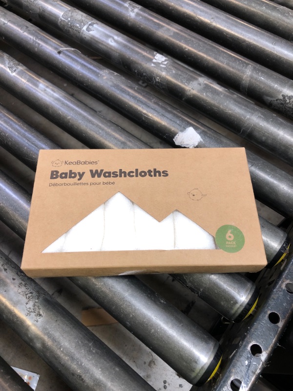 Photo 1 of 6-Pack Baby Washcloths - Soft Absorbent Viscose from Bamboo Wash Cloths for Babies, Kids, Toddlers, Infant, Newborn Bath Towels, Gentle on Sensitive Skin, 10x10 Reusable Face Towels (White)