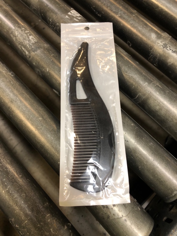 Photo 1 of Dandruff Comb Fine Tooth Scalp Detox Comb Lice for Women, Men & Kids Stainless Steel Scalp Detoxing, Sweep & Massage Hair Brush Tool for Hair Care (1PC Brown)