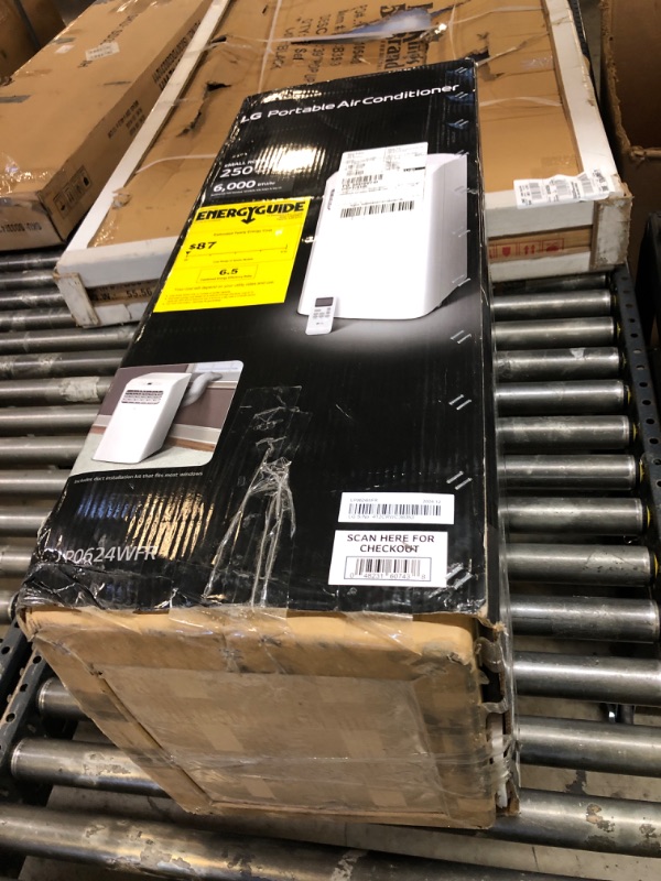 Photo 1 of LG LP0624WFR Portable Air Conditioner w/Remote, Cools 250 Sq.Ft, Quiet Operation, 115V, 6,000 BTU (9700 ASHRAE), White
