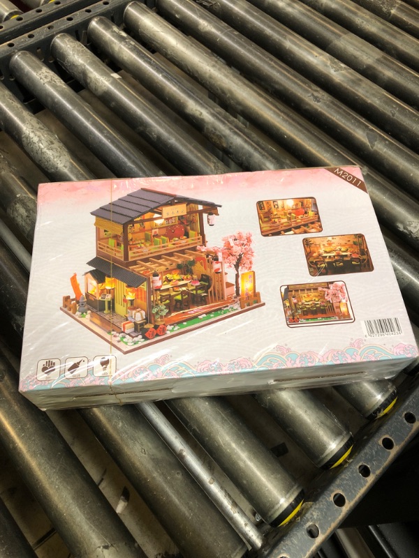 Photo 1 of Kisoy Dollhouse Miniature with Furniture Kit, Handmade DIY House Model for Teens Adult Gift (Cat Cafe Garden)