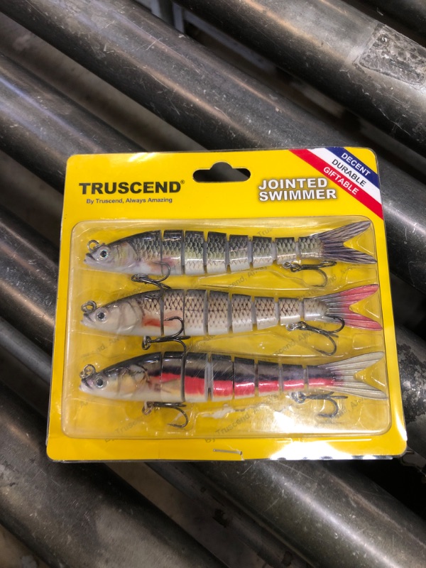 Photo 1 of TRUSCEND Easy Catch Swimmax, Magic Noisy Turbulent Wiggling and Vibrating Actions for More Bites, Segmented Swimbait Jointed by Dyneema Strongest Fiber, Lifelike Fishing Lures for Relax Family Fishing