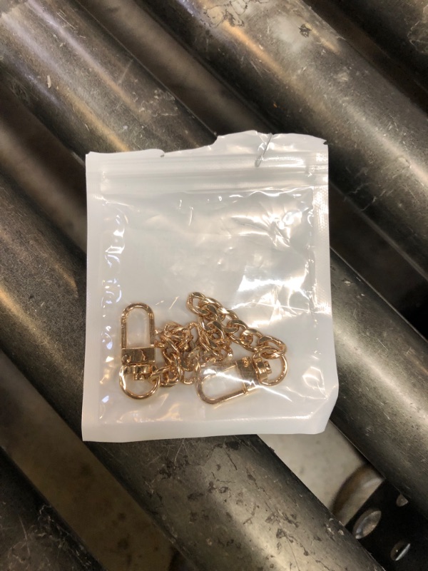 Photo 1 of HAHIYO Mini Pochette Purse Chain Strap Slim Wide 7mm for LV Length 7.9 Inches Extra Thick 2.6mm Shiny Gold for Handbag Wallet Clutch Comfortable Flat Metal Strap 1 Pack