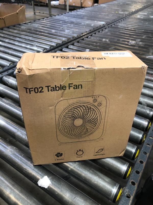 Photo 1 of Cmyfato Portable Table fan, Window Fan,Small Box Fan with 3 Powerful Speed & 4 Timer Setting, 270° Pivoting Quiet Square DC Fan for Home Office Bedroom Bathroom Kitchen