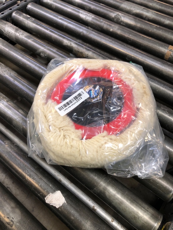 Photo 1 of Wool Polishing Pads, SPTA 8"(200mm) 100% Natural Wool Buffing Pad with Hook & Loop Backing 4pcs Set Come with 5/8-11 Thread Backing Plate for Car Polishing, Buffing and Cutting