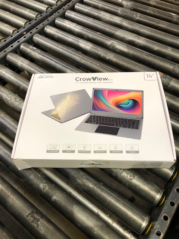 Photo 1 of GrowCube Portable Monitor with Keyboard,14inch 1080P FHD Lapdock Compatible with Raspberry Pi/Mini PC/Phone/PC/Game Console,CrowView Note Built-in Battery(Full Feature TypeC & HDMI Cable Included)