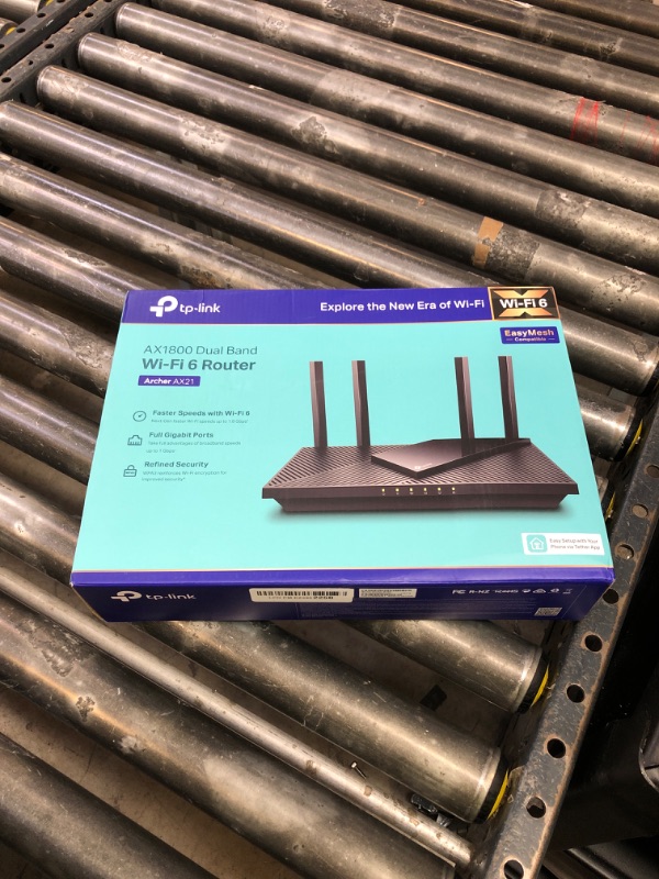 Photo 1 of TP-Link AX1800 WiFi 6 Router V4 (Archer AX21) – Dual Band Wireless Internet, Gigabit, Easy Mesh, Works with Alexa - A Certified for Humans Device, Free Expert Support