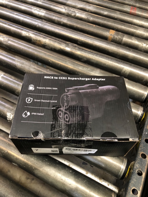 Photo 1 of Hugener 2025 NACS to CCS1 EV Charging Adapter for Tesla Supercharger V3/ V4, Max 500A 1000V DC Fast Charging with UL Safety Certified Overheat Protect, Fits Rivian, Ford, GM CCS1 EVs with Vortex Plug