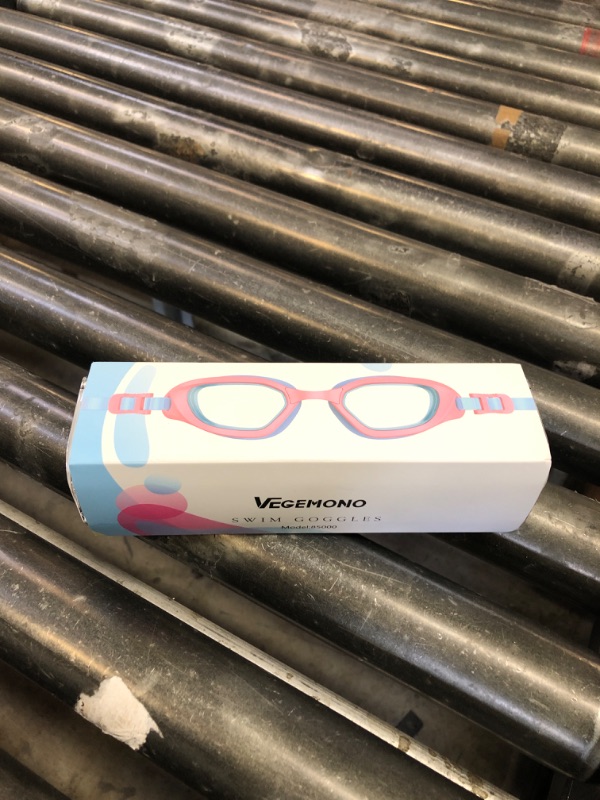 Photo 1 of Vegemono Kids Swim Goggles in Candy Dual-Tone, Adjustable Nose Pads & Soft Silicone for Leak-proof Fit Across Ages(6-14), Clear Wide Vision & Anti-Fog &Anti-UV, With Fashion Hard Protective Case